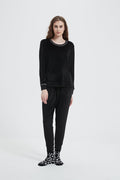 Velour Plush Jogger PJ Set with Socks - Haute Dreamz
