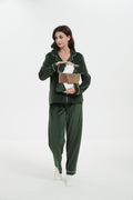 Velour Plush Pajama Set with Socks - Haute Dreamz