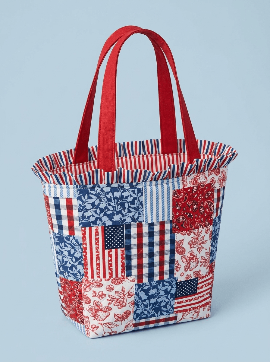 Vintage Americana Quilt Handmade TOTE, Bohemian Everyday stylish - Haute Dreamz