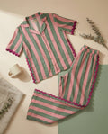 Watermelon Stripe Ric Rac Pajama Set (Coming Soon) - Haute Dreamz